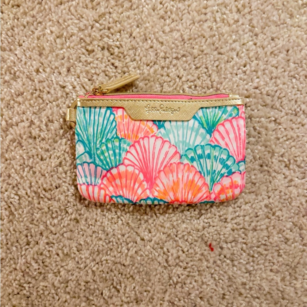 Lilly Pulitzer Shell Print ID Card Zip